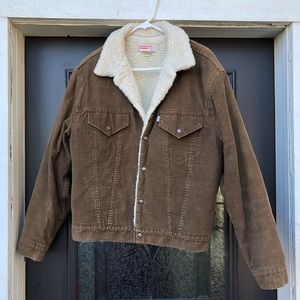 levis brown sherpa jacket